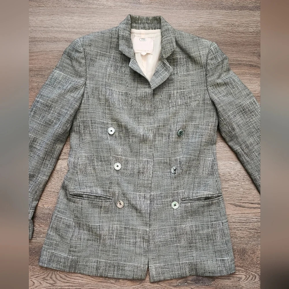 Rebecca Taylor Gray Plaid Blazer